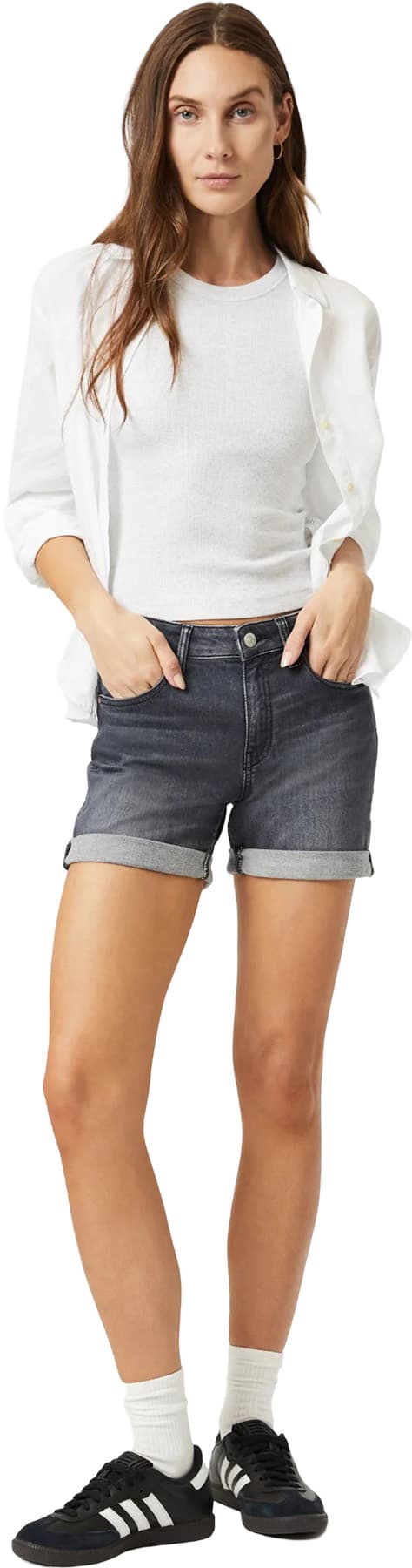 Product gallery image number 3 for product Pixie Denim Boyfriend Shorts - Women's