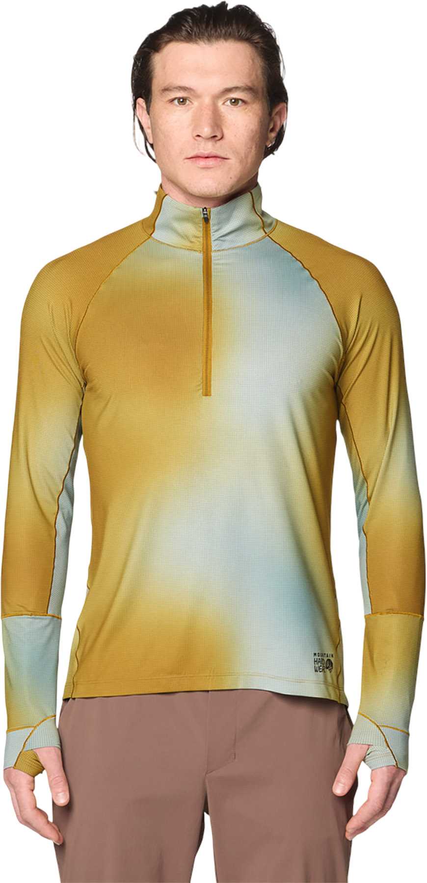 Olive Gold Ombre Print