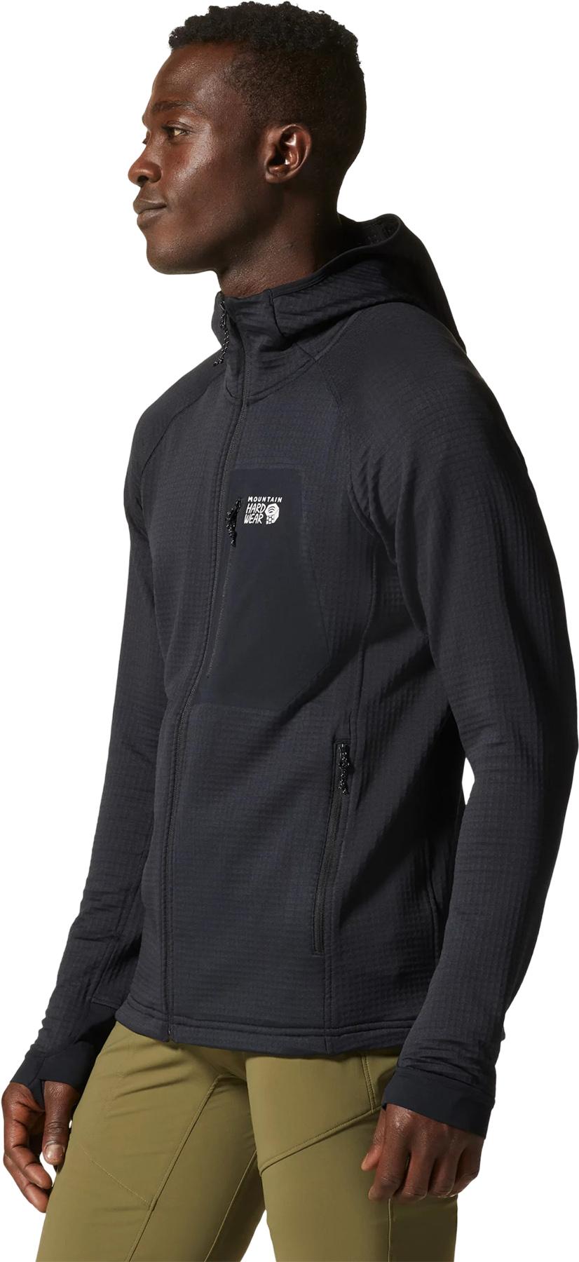 Product gallery image number 3 for product Chandail à capuchon à glissière pleine longueur Polartec Power Grid - Homme