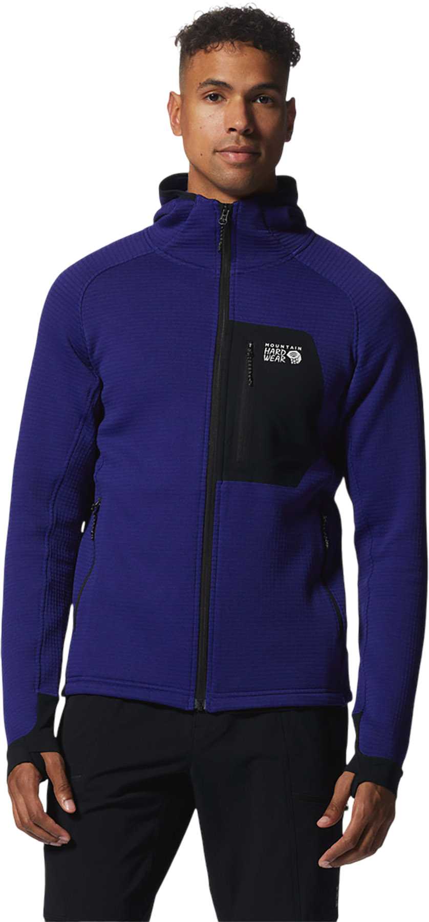 Image de produit pour Chandail à capuchon à glissière pleine longueur Polartec Power Grid - Homme