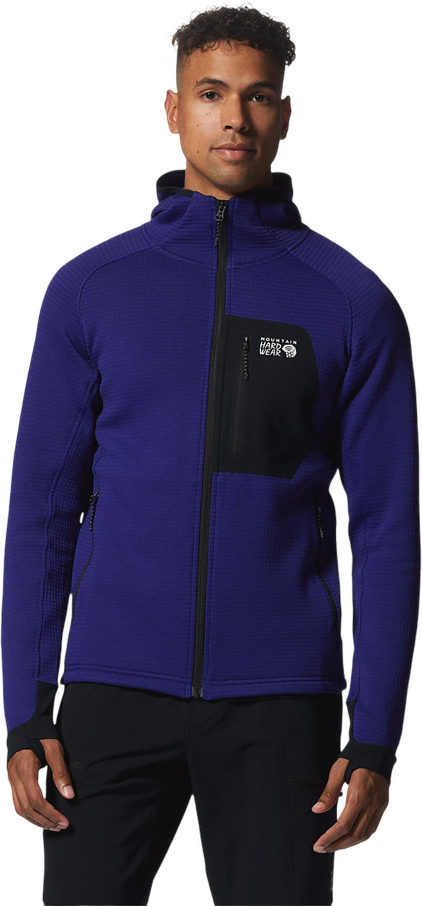 Image de produit pour Chandail à capuchon à glissière pleine longueur Polartec Power Grid - Homme