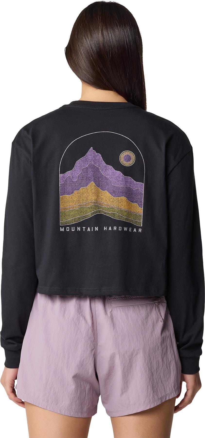 Product gallery image number 2 for product Mountain Sunset Boxy Crop Long Sleeve T-Shirt - Women's