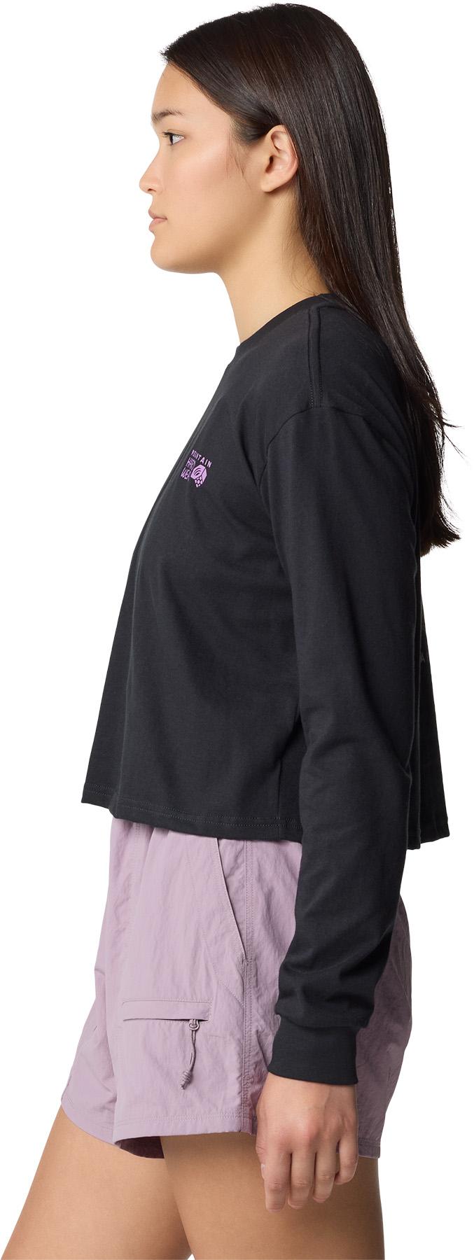 Product gallery image number 3 for product Mountain Sunset Boxy Crop Long Sleeve T-Shirt - Women's