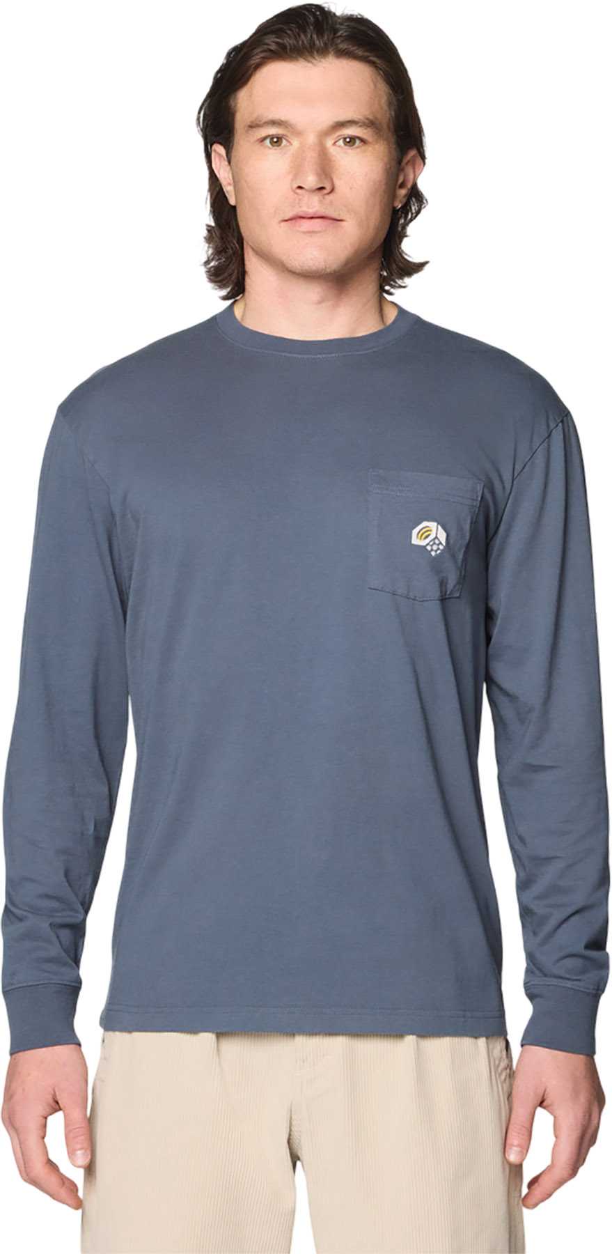 Image de produit pour T-shirt à manches longues décontracté avec poche logo MHW - Homme