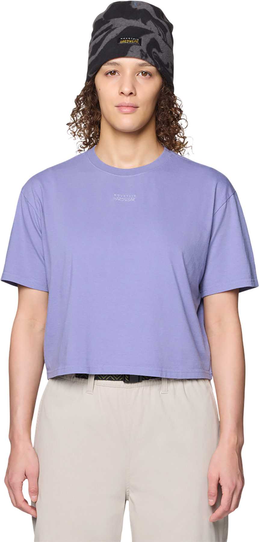 Image de produit pour T-shirt ample et écourté à manches courtes avec logo central MHW - Femme