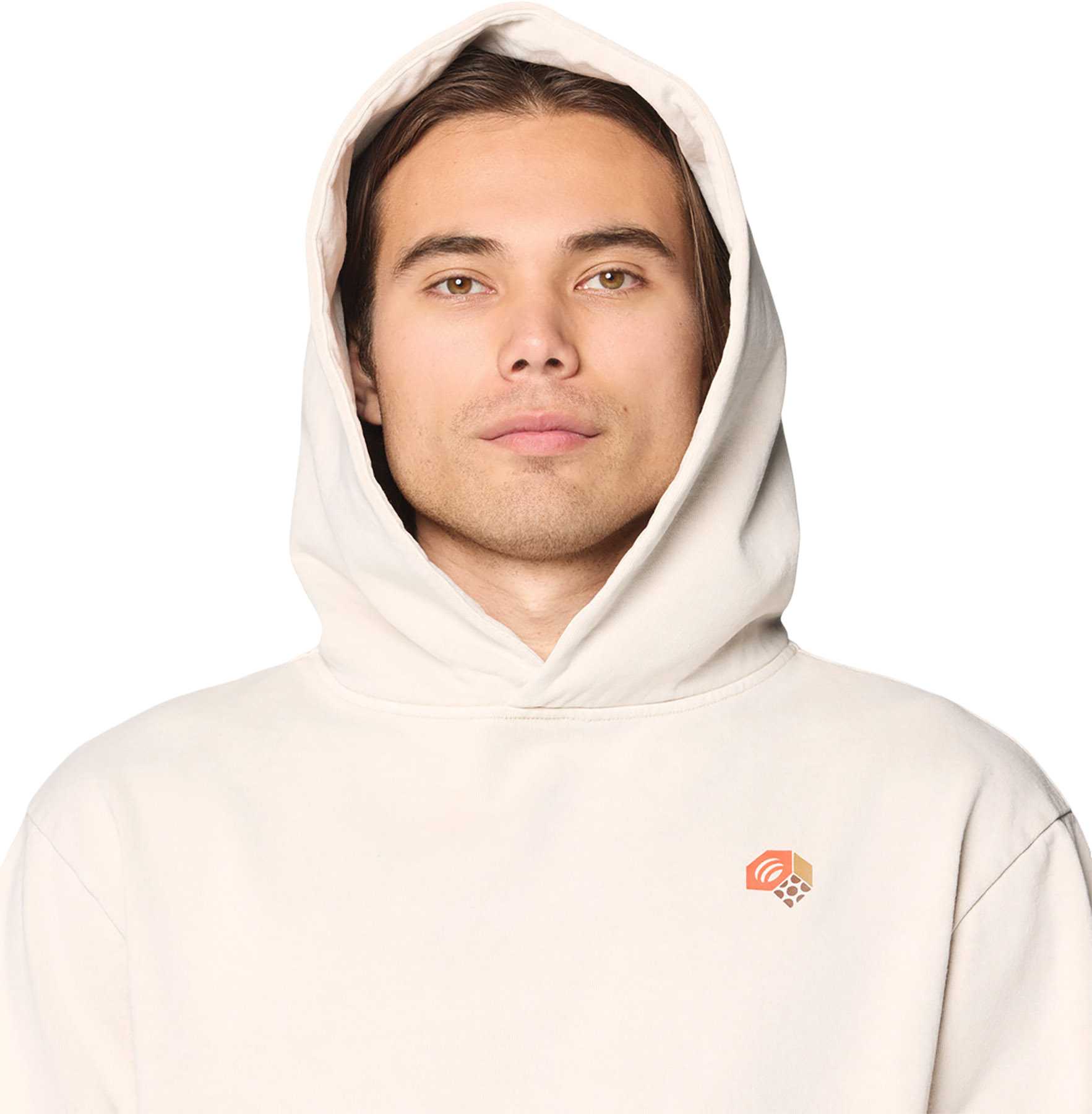 Image de produit pour Chandail à capuchon à logo tricolore teint en pièce - Homme