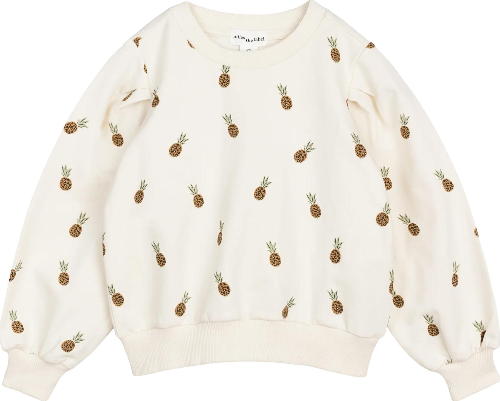 Product gallery image number 1 for product Pineapple Print Sweatshirt - Girls