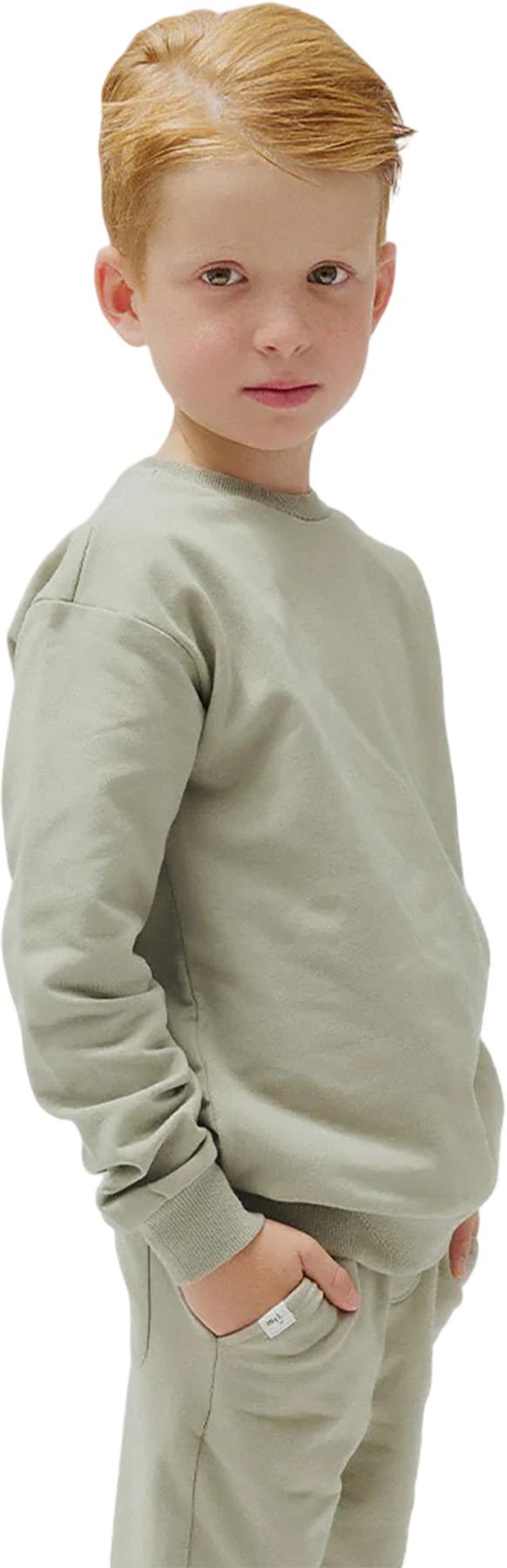 Numéro de l'image de la galerie de produits 2 pour le produit Chandail en molleton Miles Basics Sage - Enfant