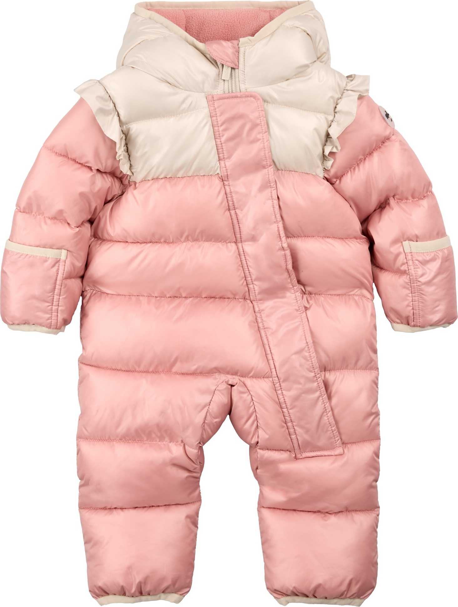 Product image for Colorblock One-Piece Puffer Snowsuit - Baby Girl