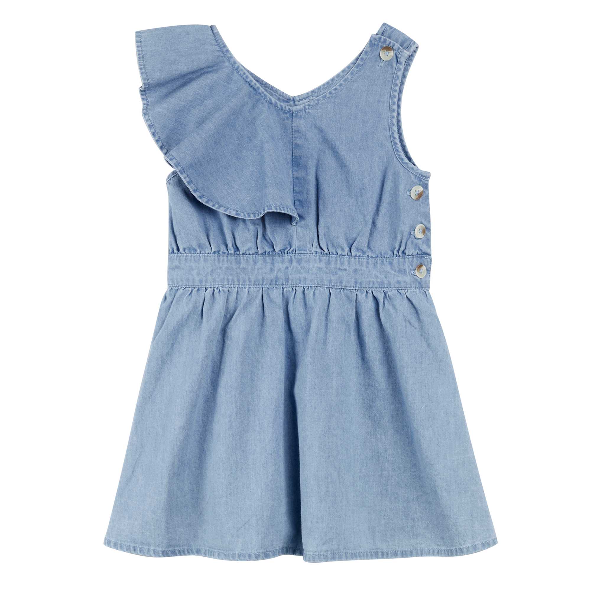 Image de produit pour Robe en chambray à volants Sky - Fille