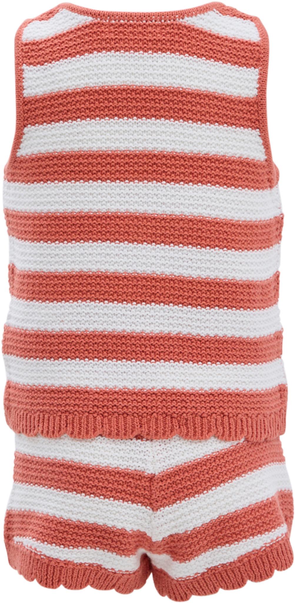 Product gallery image number 2 for product Striped Crochet Knit Shorts Set - Girls