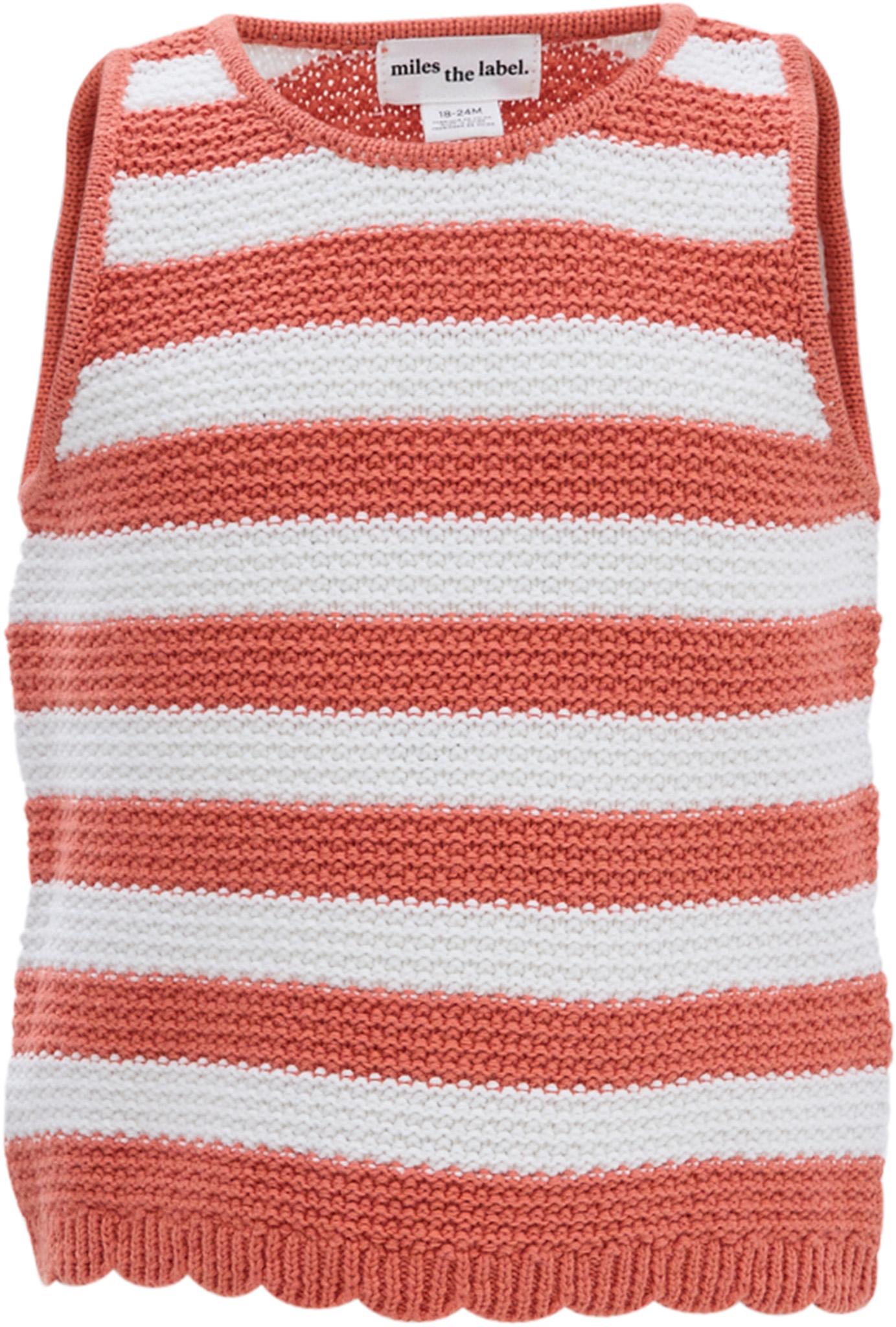 Product gallery image number 3 for product Striped Crochet Knit Shorts Set - Girls