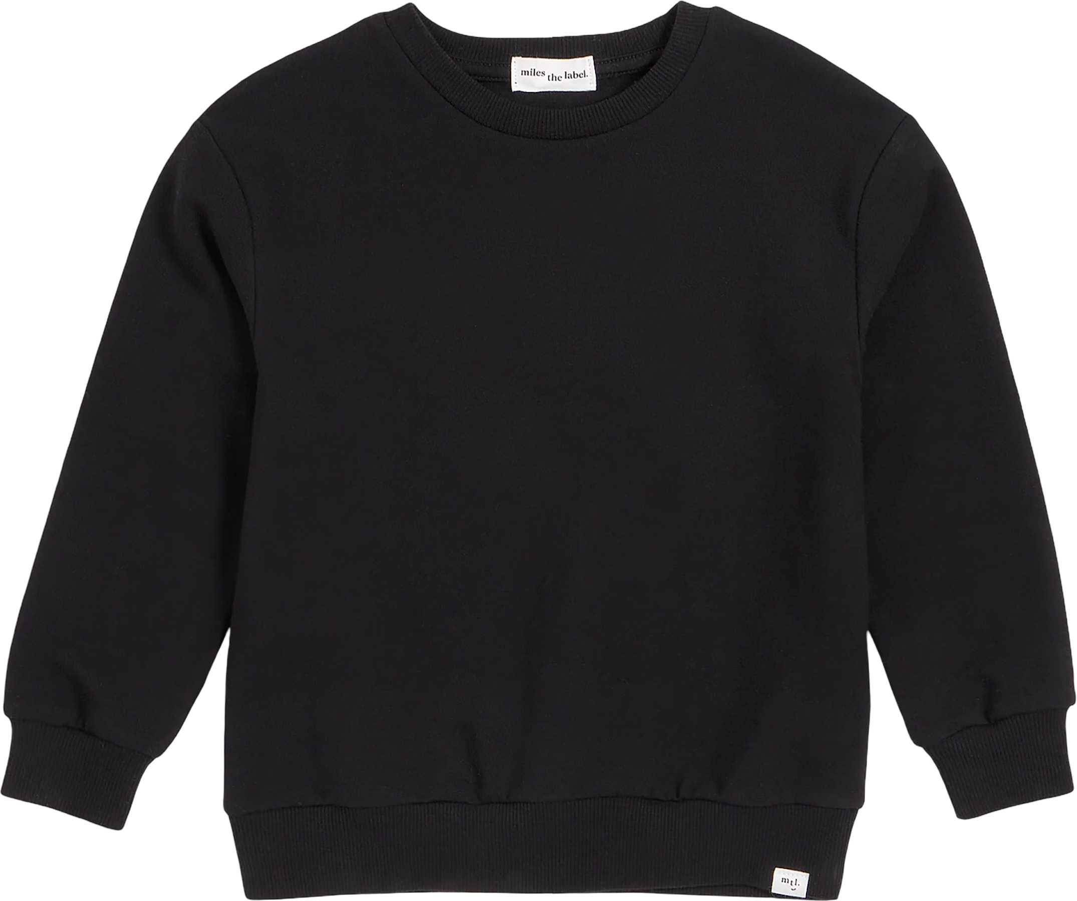 Product image for Miles Basics Pure Black Sweatshirt - Kids