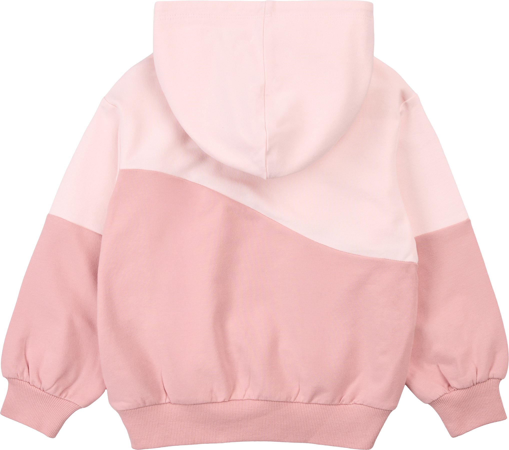 Numéro de l'image de la galerie de produits 2 pour le produit Chandail en molleton à capuchon à manches longues bicolore rose Miles - Fille