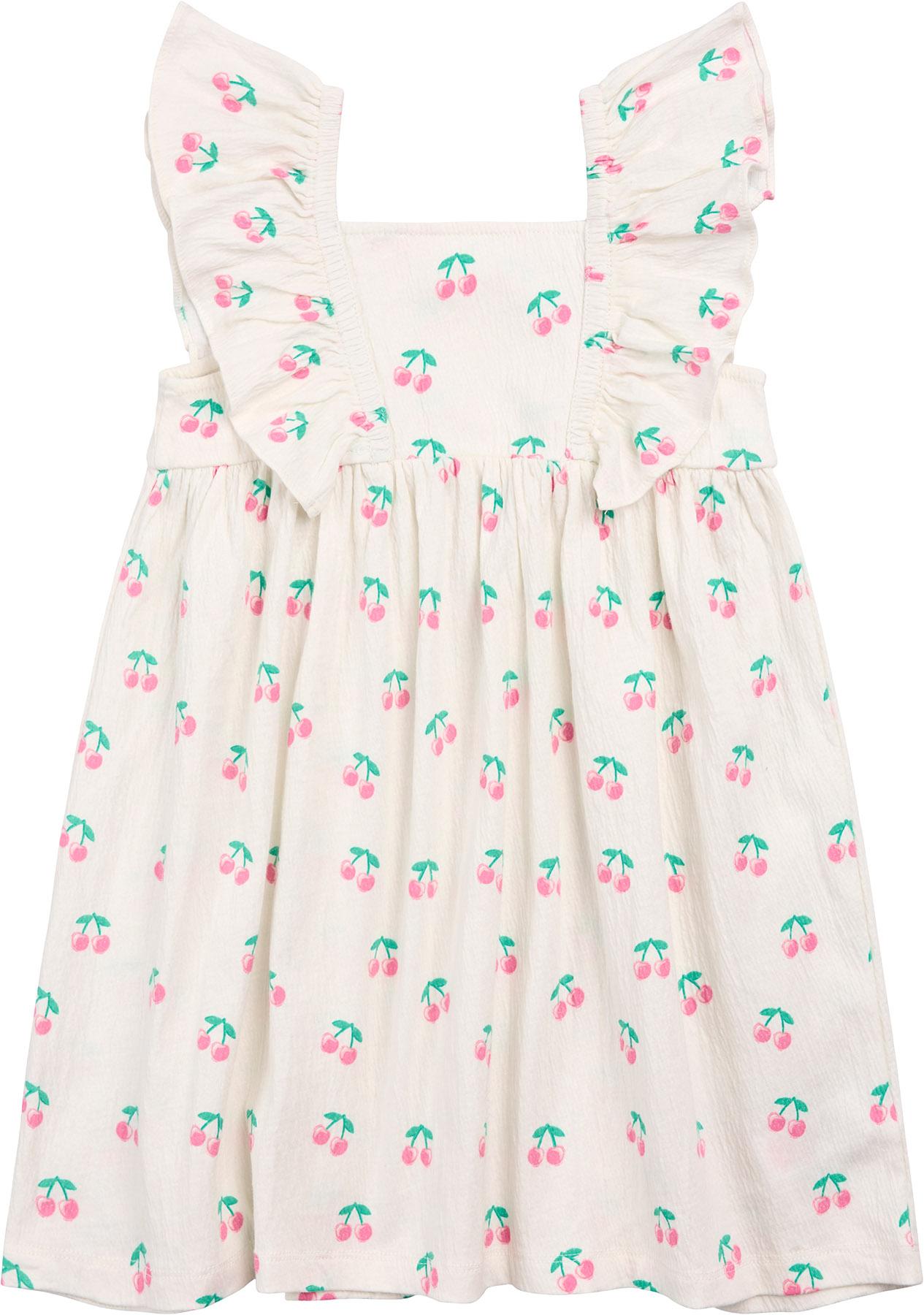 Product image for Cherries On Ivory Crinkle Jersey Dress - Girls