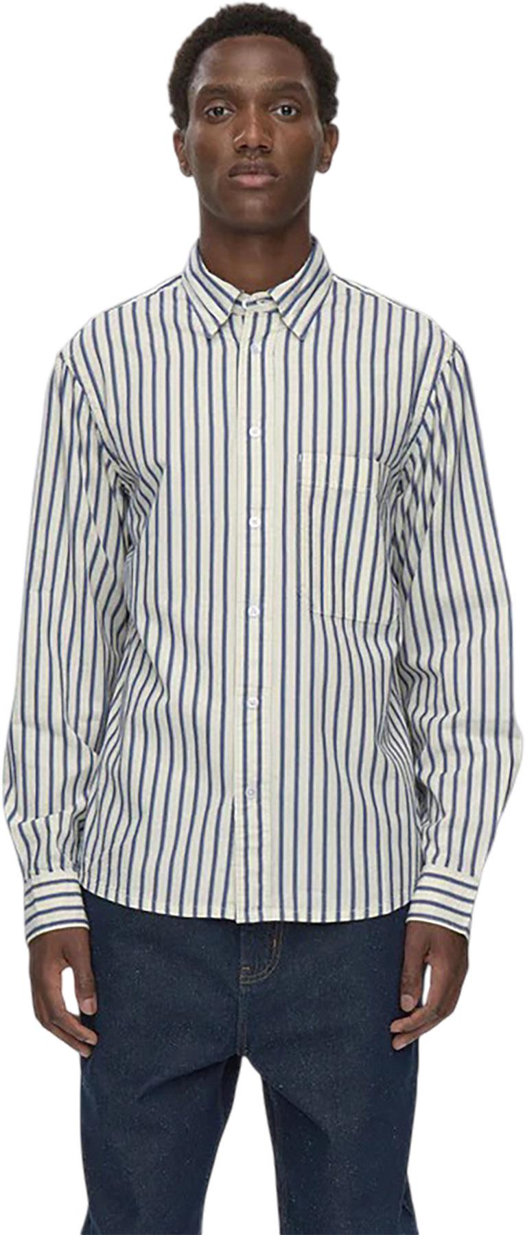 Product gallery image number 6 for product Pedro 4680 Relaxed Long Sleeve Striped Shirt - Men's