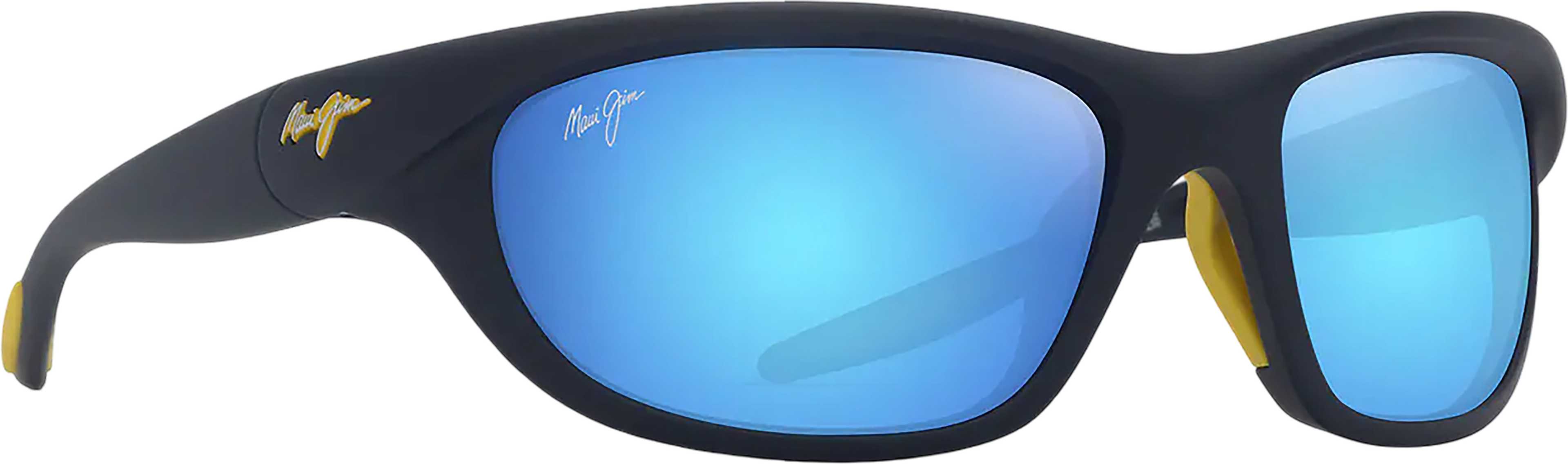 Matte Solid Dark Blue - Yellow - Blue Hawaii
