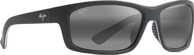 Product gallery image number 3 for product Kanaio Coast Polarized Wrap Sunglasses - Neutral Grey Lens - Black, White and Blue Frame