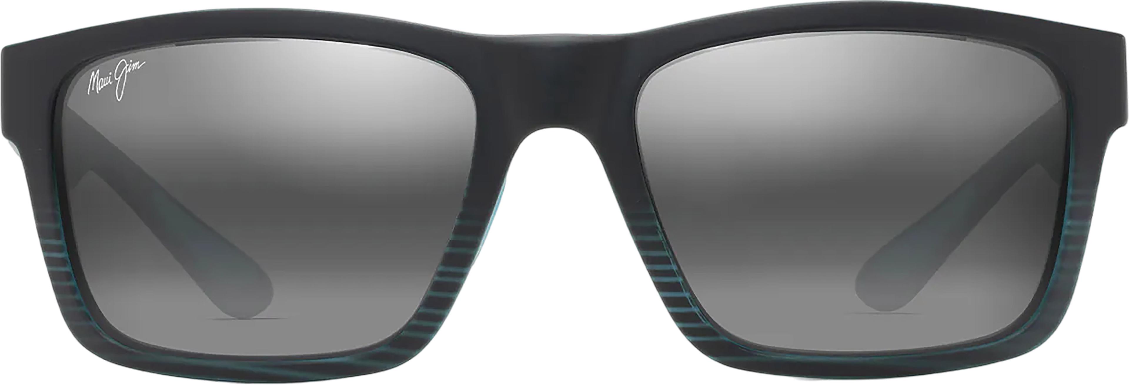 Product gallery image number 2 for product The Flats Sunglasses - Black with Teal Stripes - Neutral Grey Lens - Unisex