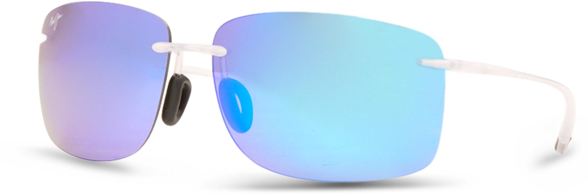 Product gallery image number 3 for product Hema Polarized Rimless Sunglasses - Blue Hawaii Lens - Crystal Matte Frame