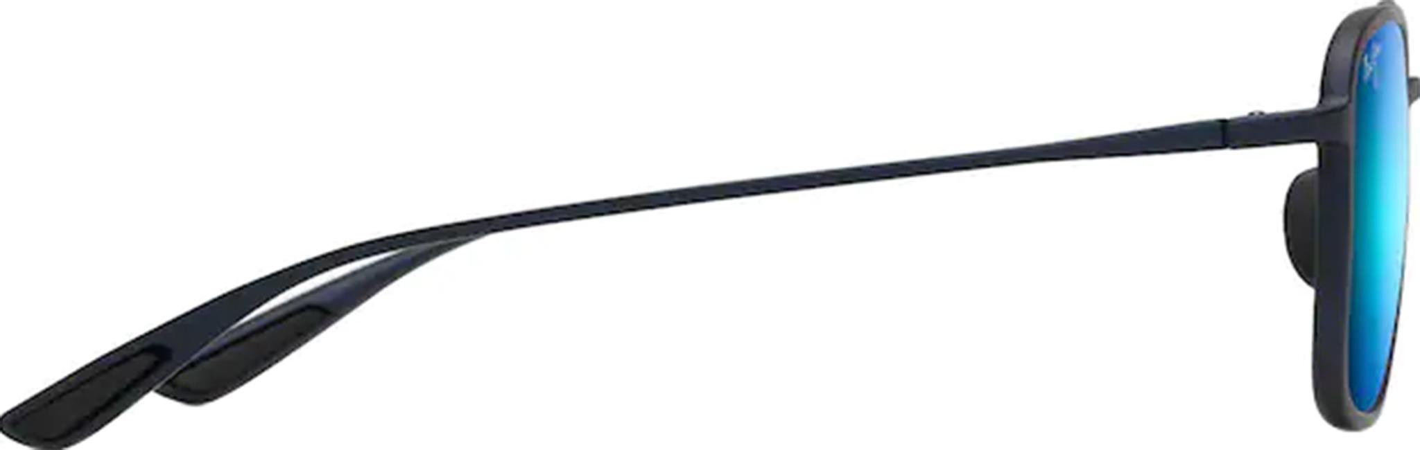 Product gallery image number 3 for product Keokea Aviator Sunglasses - Matte Blue - Blue Hawaii Polarized Lens