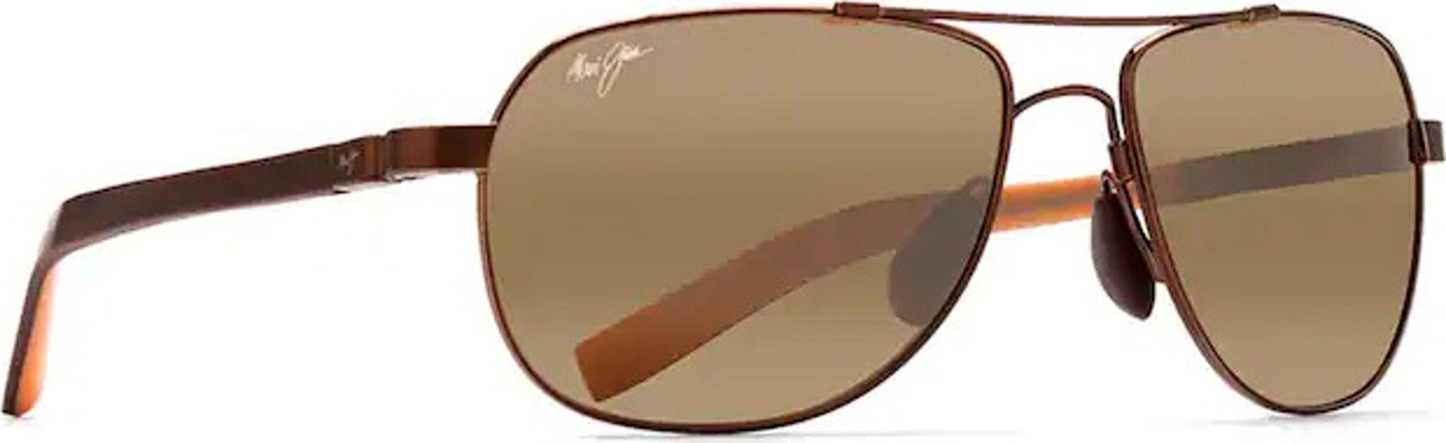 Product gallery image number 3 for product Guardrails Aviator Sunglasses - Metallic Gloss Copper - HCL Bronze Polarized Lens