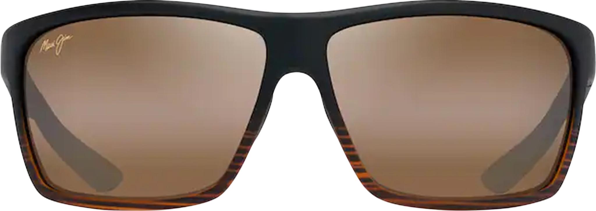 Product gallery image number 2 for product Alenuihaha Wrap Sunglasses - Dark Brown Stripe - HCL Bronze Polarized Lens