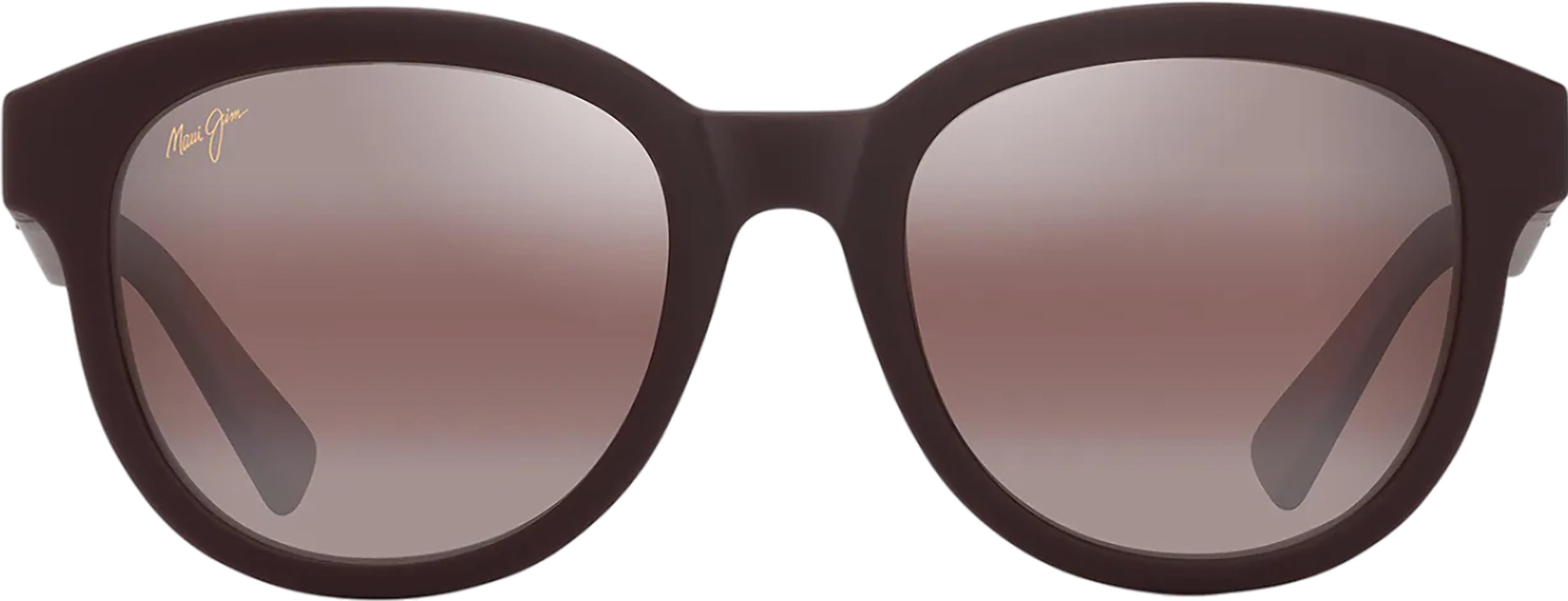 Product gallery image number 3 for product Ihupani Asian Fit Polarised Sunglasses - Matte Burgundy - Maui Rose Lens