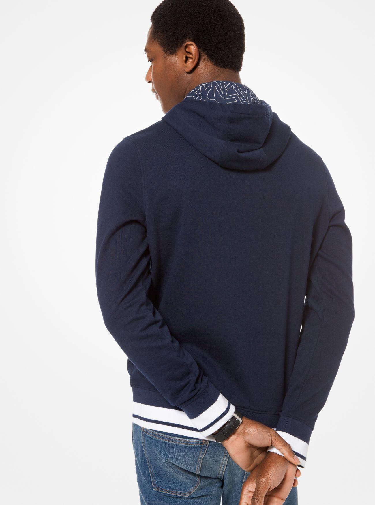Product gallery image number 2 for product Embroidered Logo Cotton-Blend Hoodie - Men's
