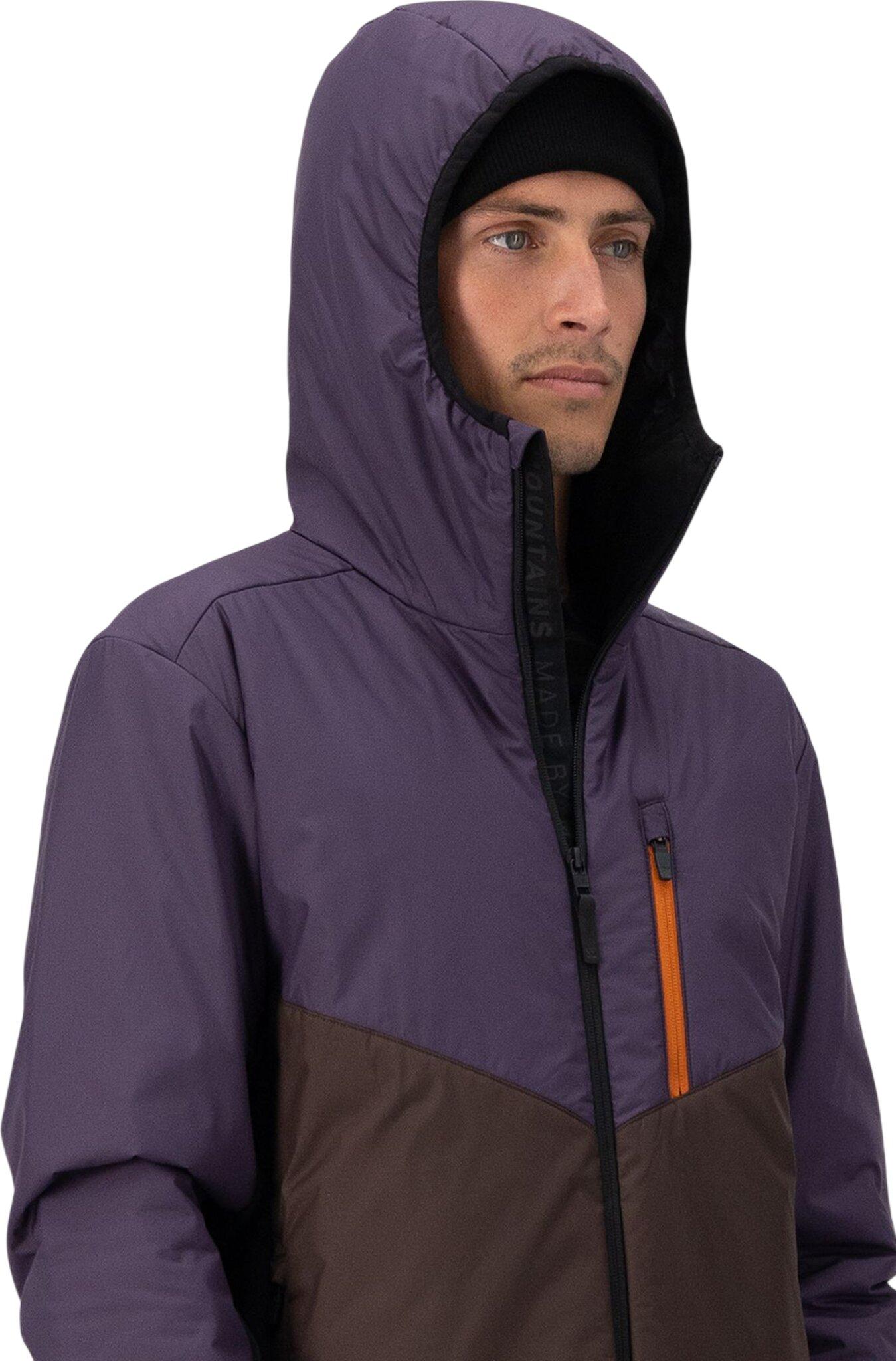 Product gallery image number 5 for product Manteau à capuchon isolant en laine mérinos Arete - Homme