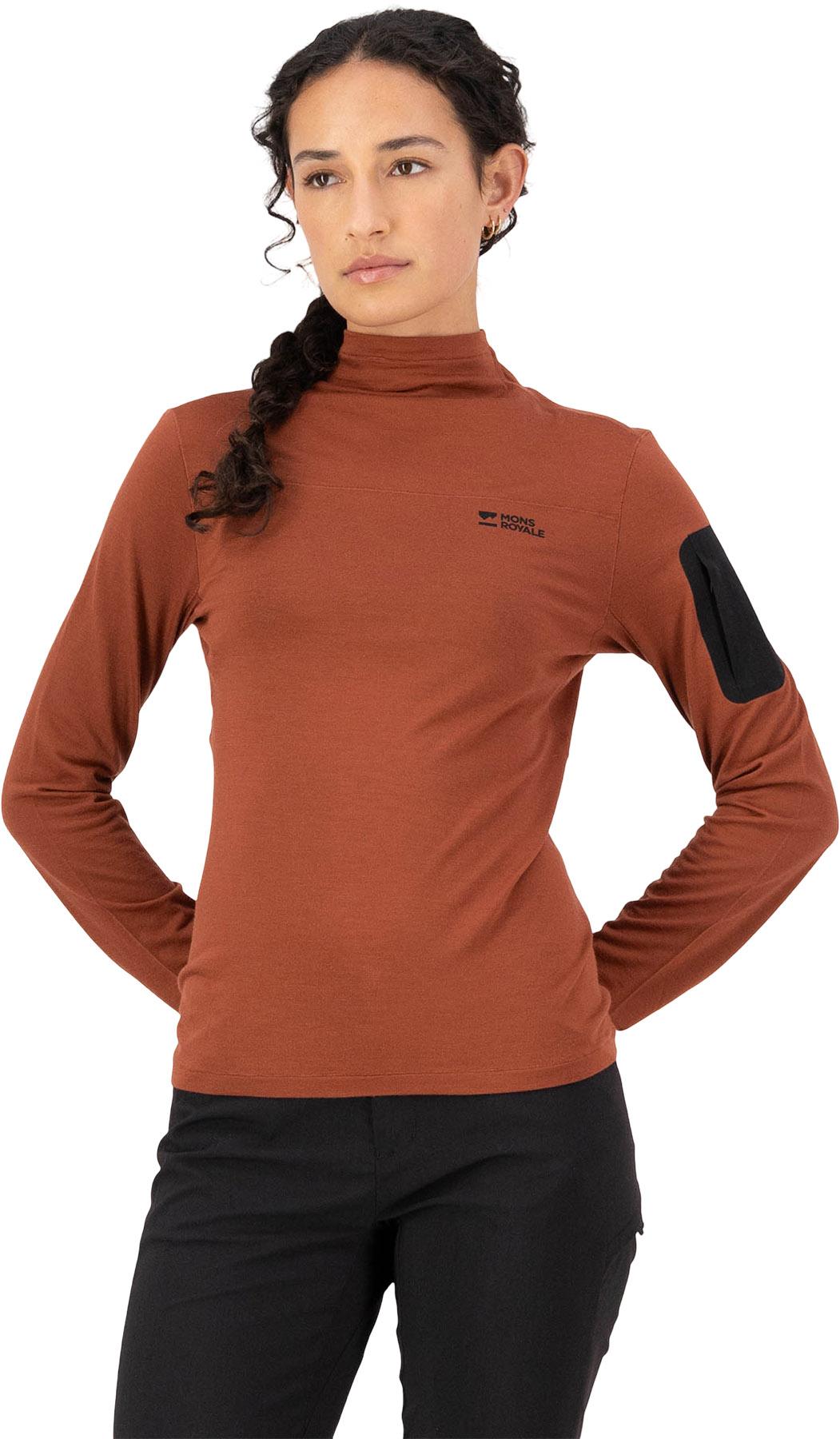 Product gallery image number 5 for product Diversion Merino Mock Neck Long Sleeve Shirt - Women's