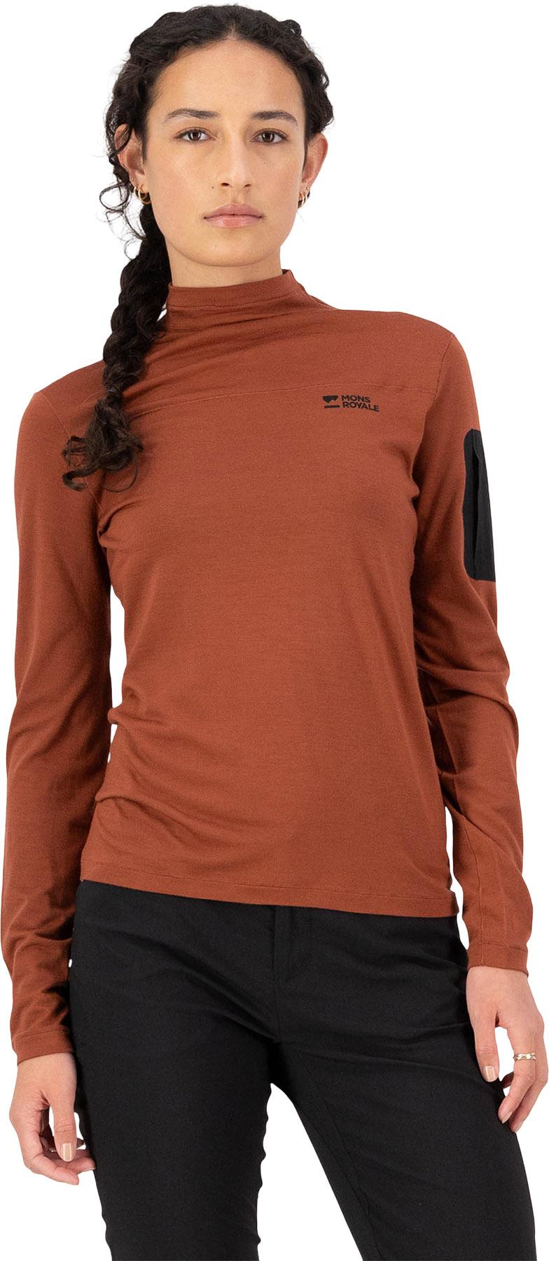 Product gallery image number 4 for product Diversion Merino Mock Neck Long Sleeve Shirt - Women's