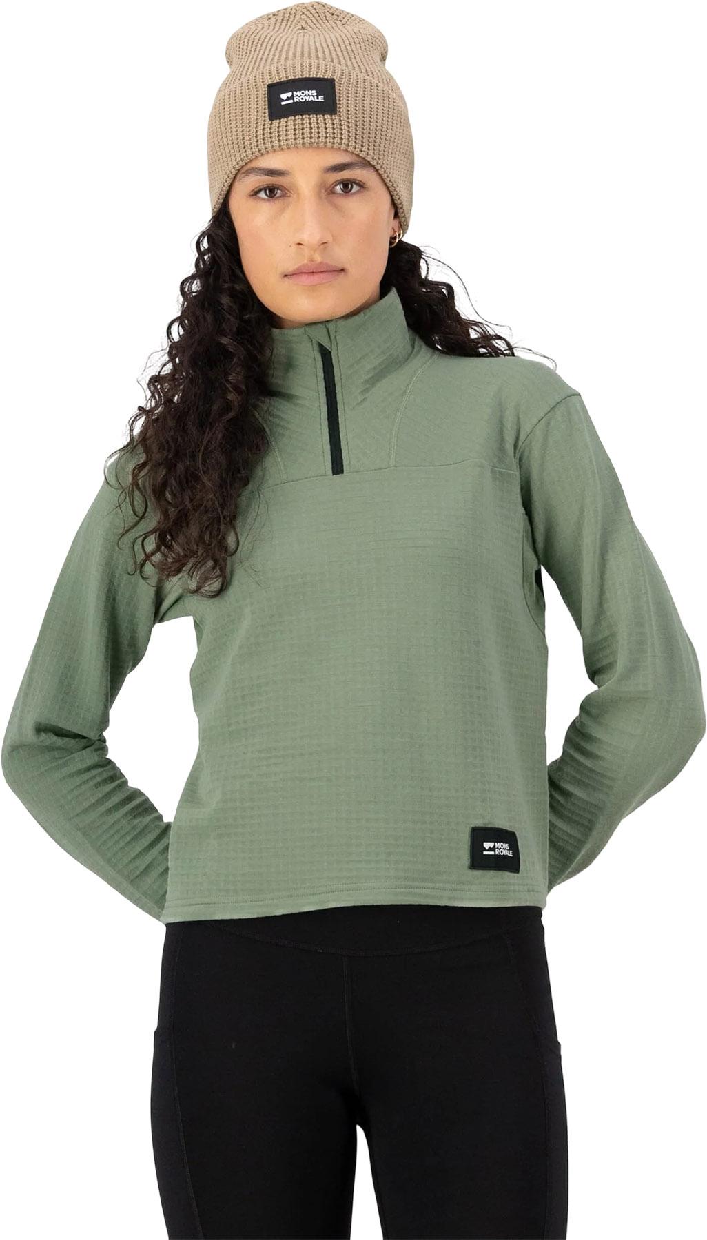Numéro de l'image de la galerie de produits 3 pour le produit Haut de couche intermédiaire à manches longues en molleton de laine mérinos Offgrid - Femme