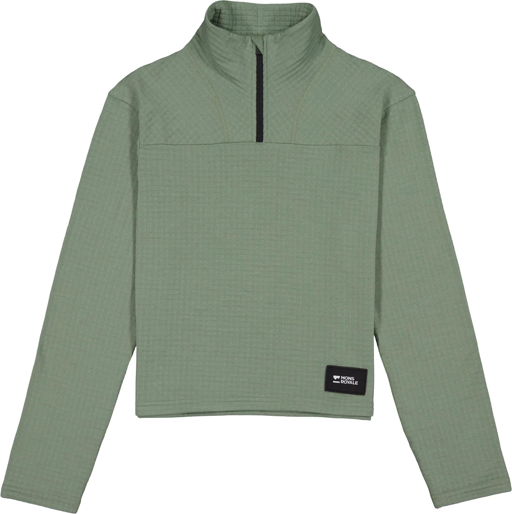 Image de produit pour Haut de couche intermédiaire à manches longues en molleton de laine mérinos Offgrid - Femme