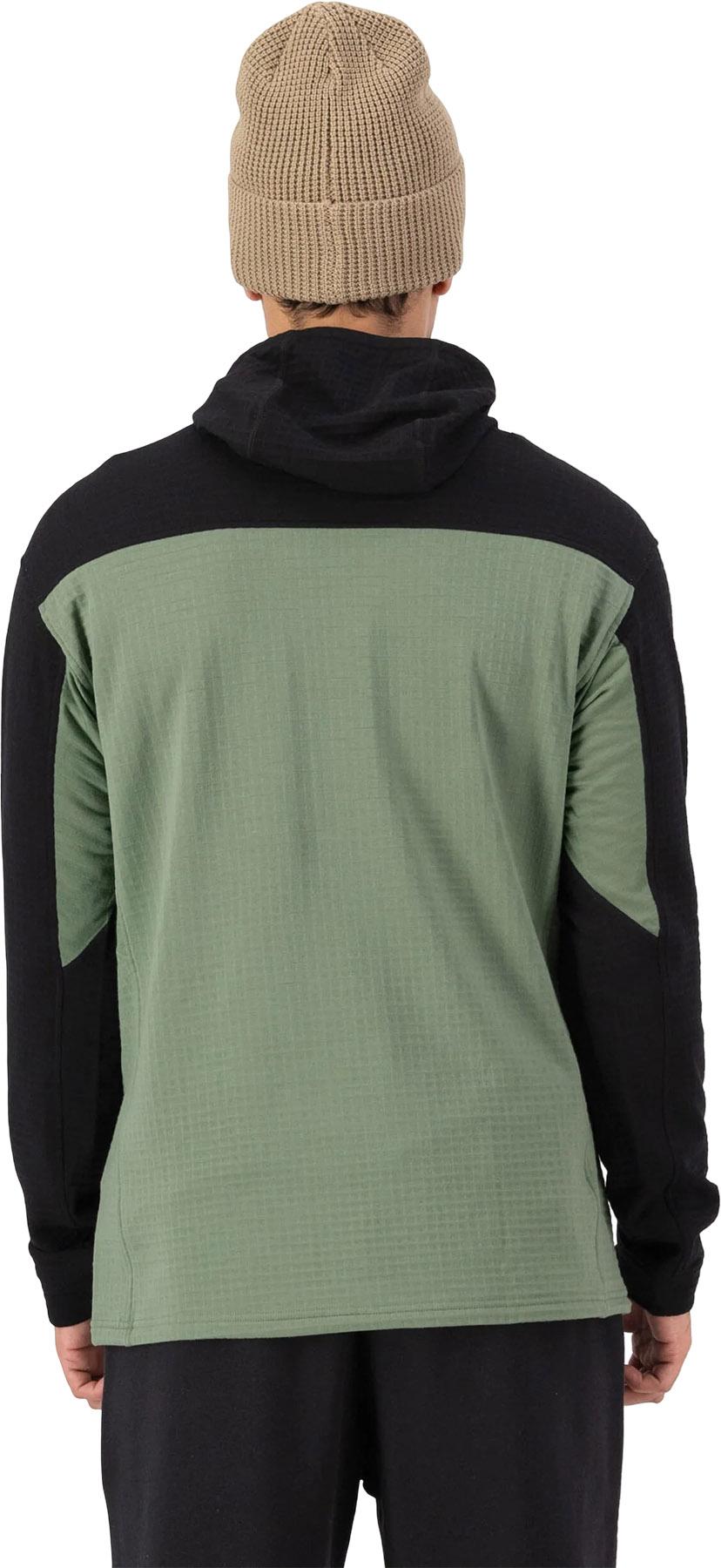 Numéro de l'image de la galerie de produits 2 pour le produit Chandail à capuchon demi-zip en molleton de laine mérinos Offgrid - Homme