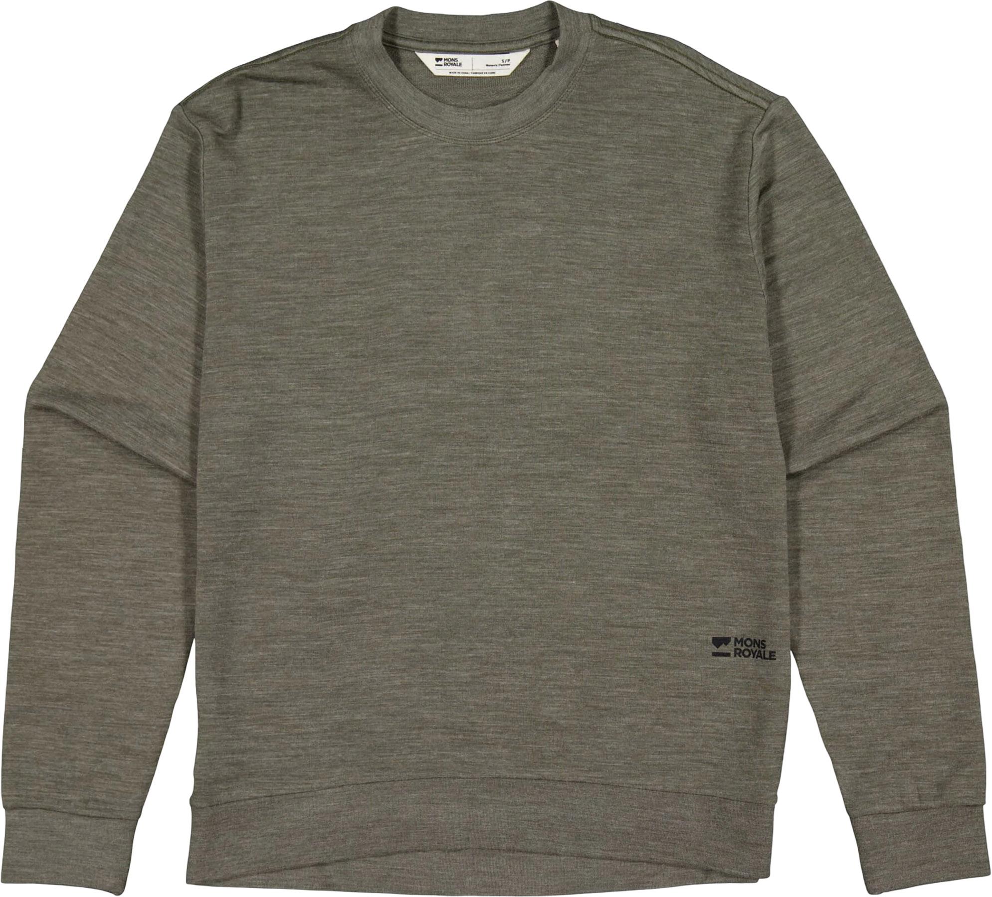 Image de produit pour Chandail en molleton à col rond en laine mérinos Horizon - Femme