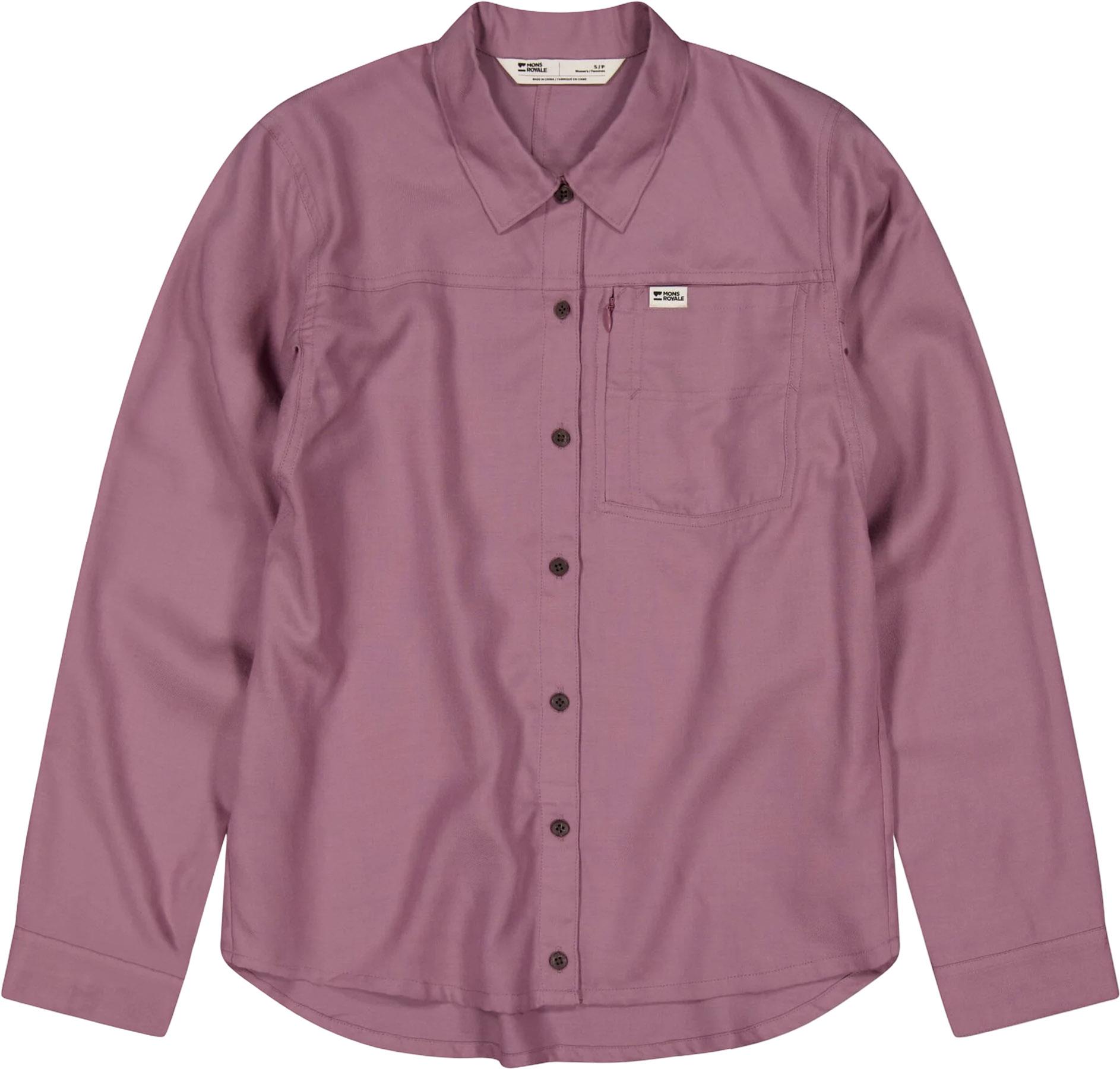 Image de produit pour Chemise à manches longues en laine mérinos AT - Femme