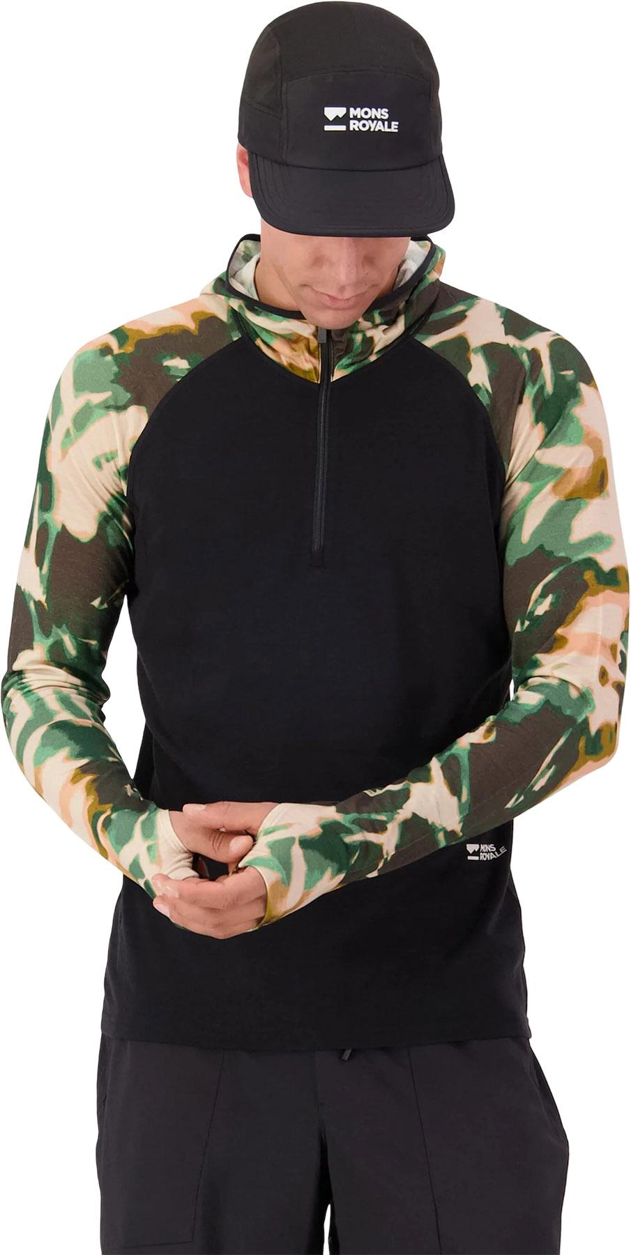 Product gallery image number 3 for product Temple Merino Long Sleeve Base Layer Hoodie - Men's