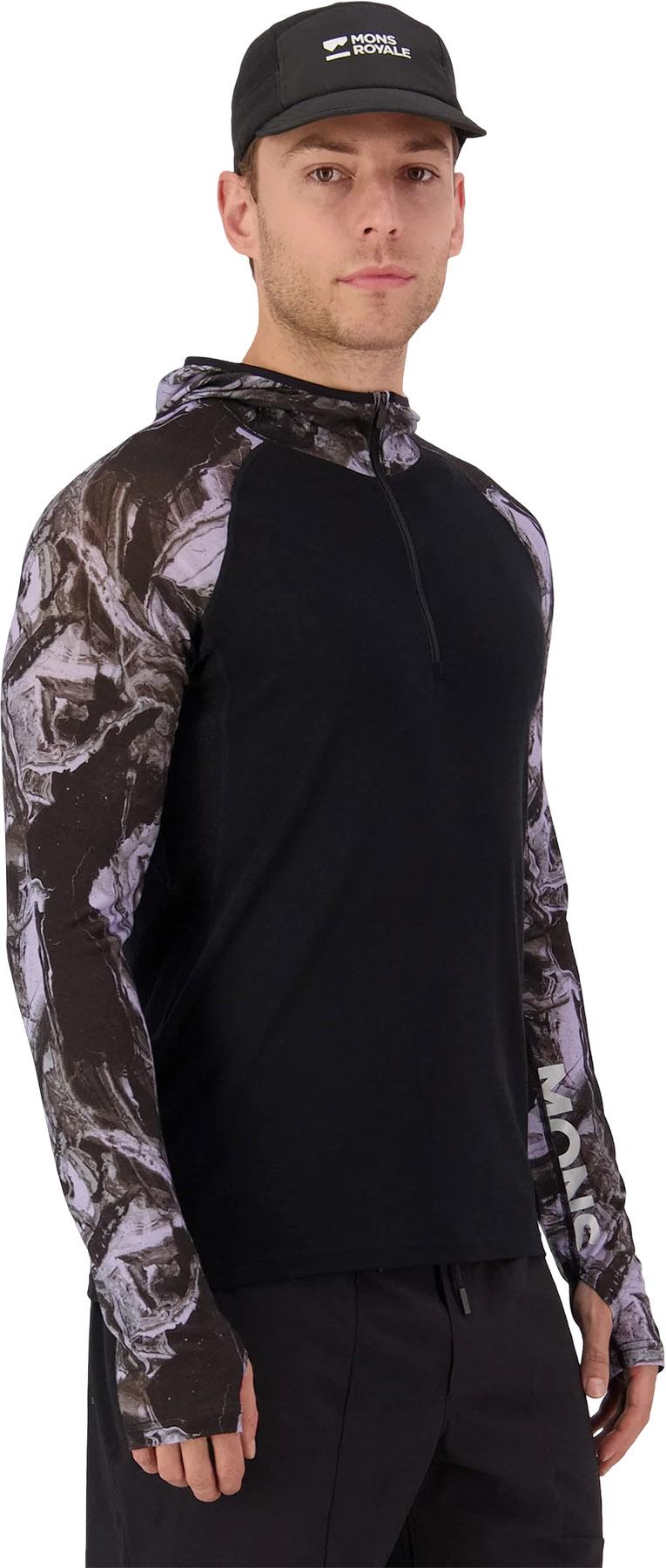 Product gallery image number 3 for product Temple Merino Long Sleeve Base Layer Hoodie - Men's