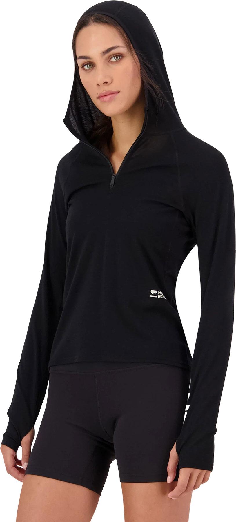 Numéro de l'image de la galerie de produits 3 pour le produit Haut Bella en mérinos à manches longues avec capuchon - Femme