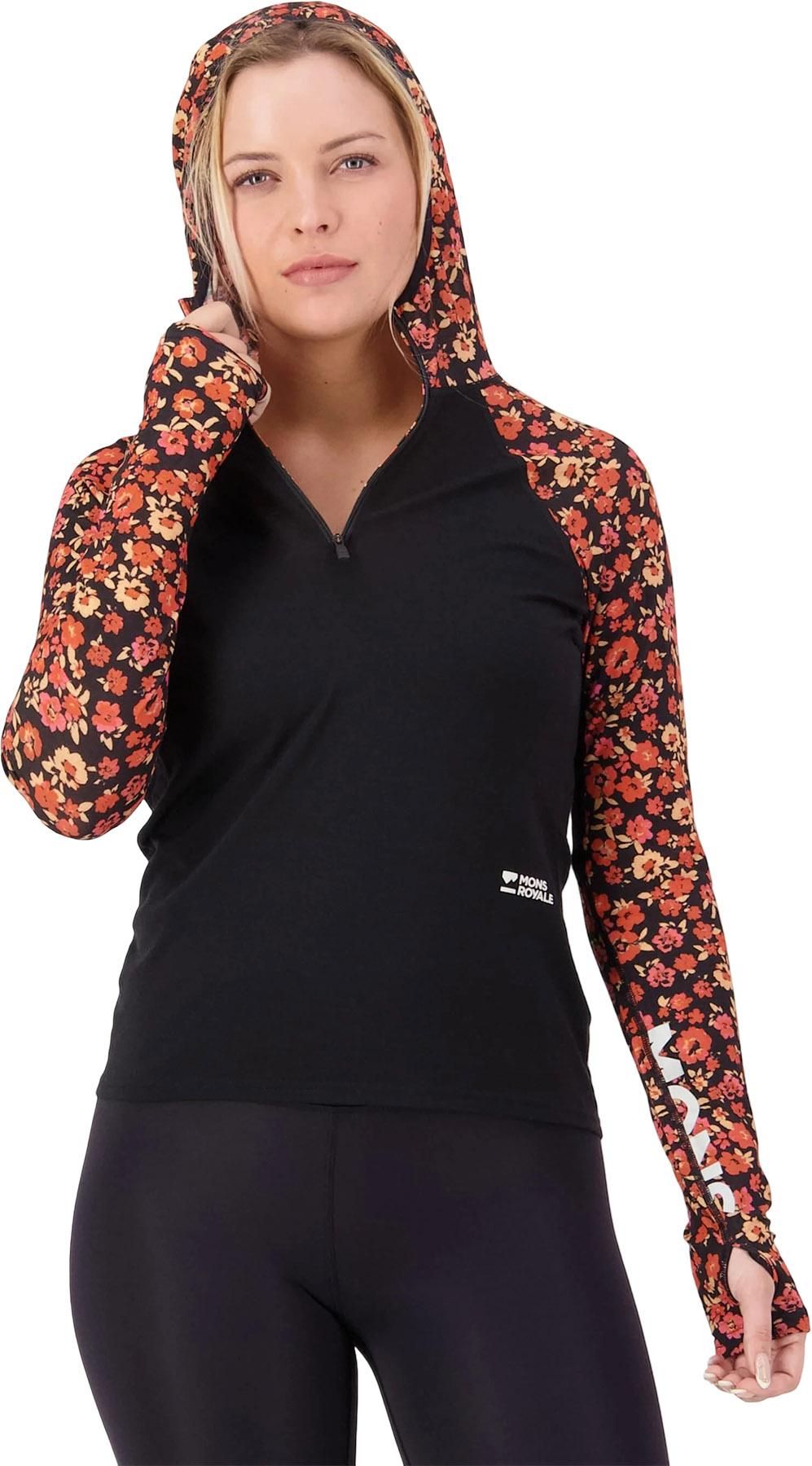 Numéro de l'image de la galerie de produits 2 pour le produit Chandail à capuchon couche de base à manches longues en mérinos Bella - Femme