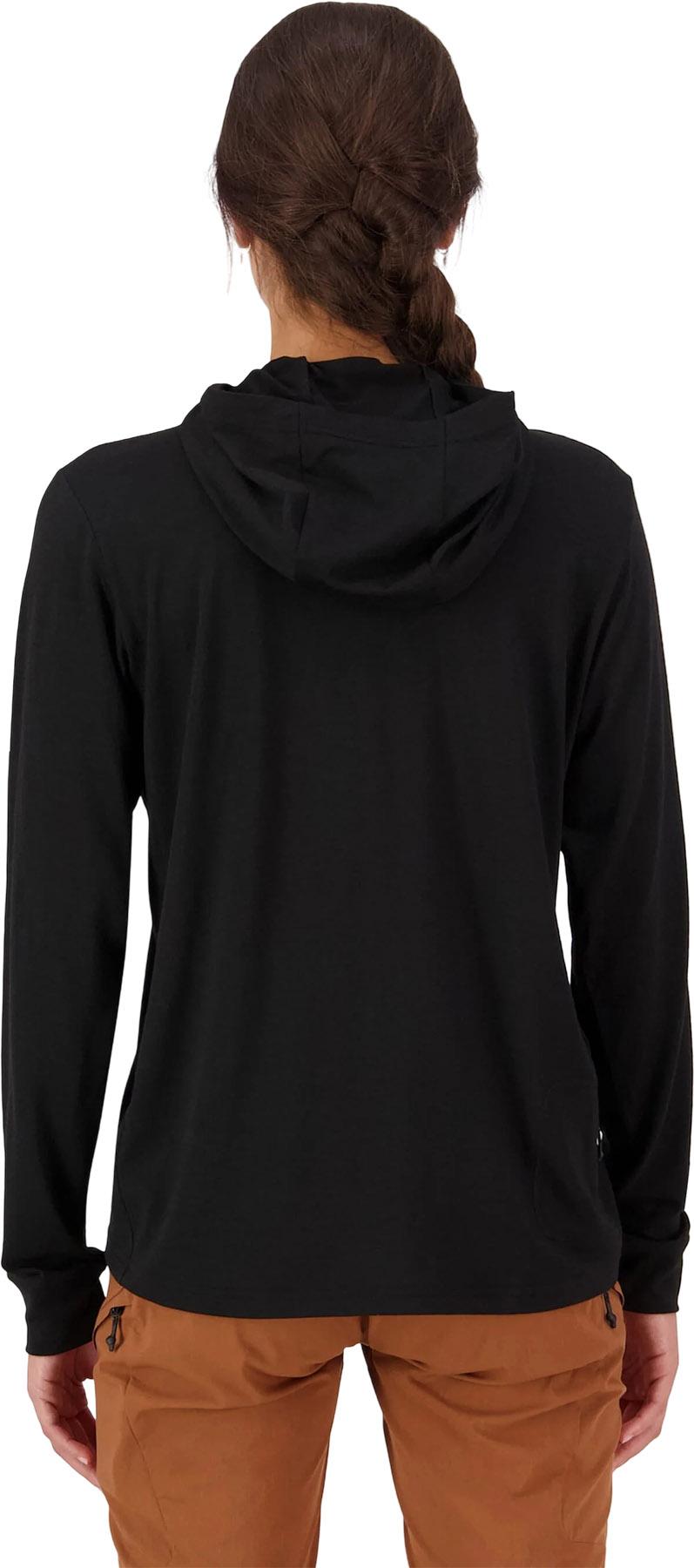 Numéro de l'image de la galerie de produits 2 pour le produit Haut Pivot en mérinos à manches longues avec capuchon - Femme