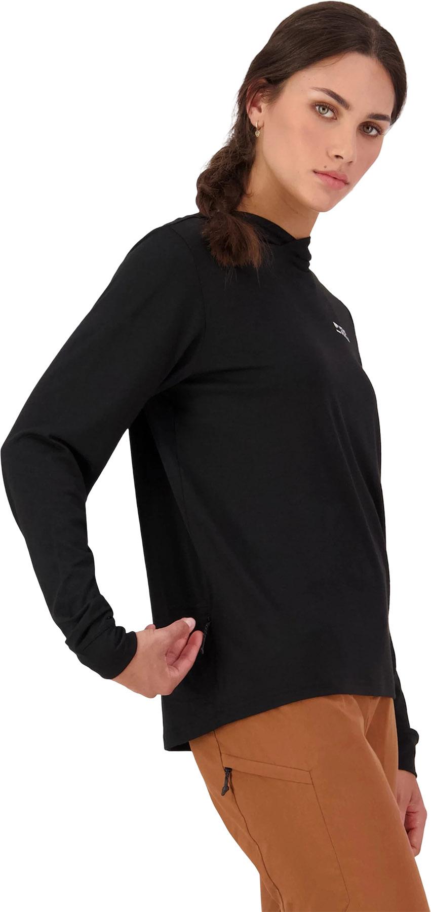 Numéro de l'image de la galerie de produits 4 pour le produit Haut Pivot en mérinos à manches longues avec capuchon - Femme