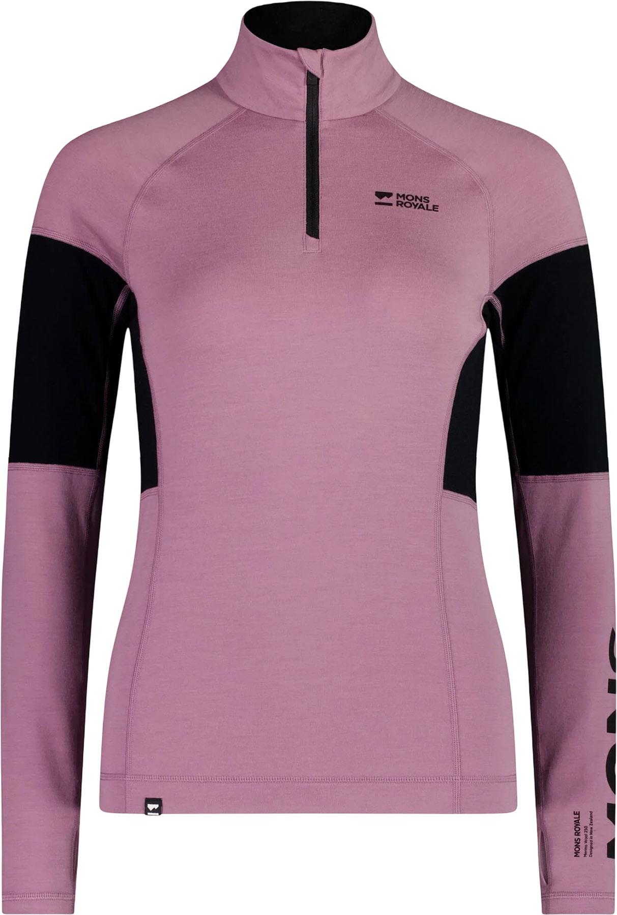 Image de produit pour Haut Olympus de première couche en mérinos à manches longues avec fermeture 1/4 - Femme