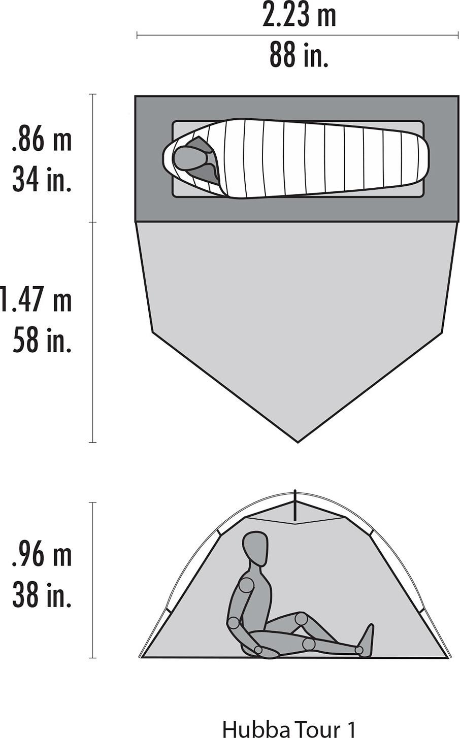 Product gallery image number 2 for product Hubba Tour 1 Tent