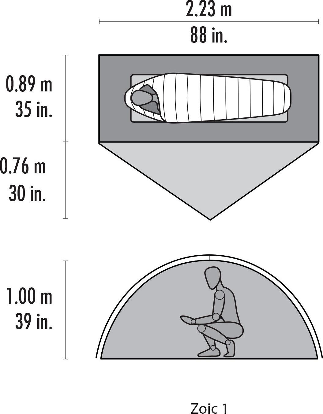 Product gallery image number 2 for product Zoic 1 Tent