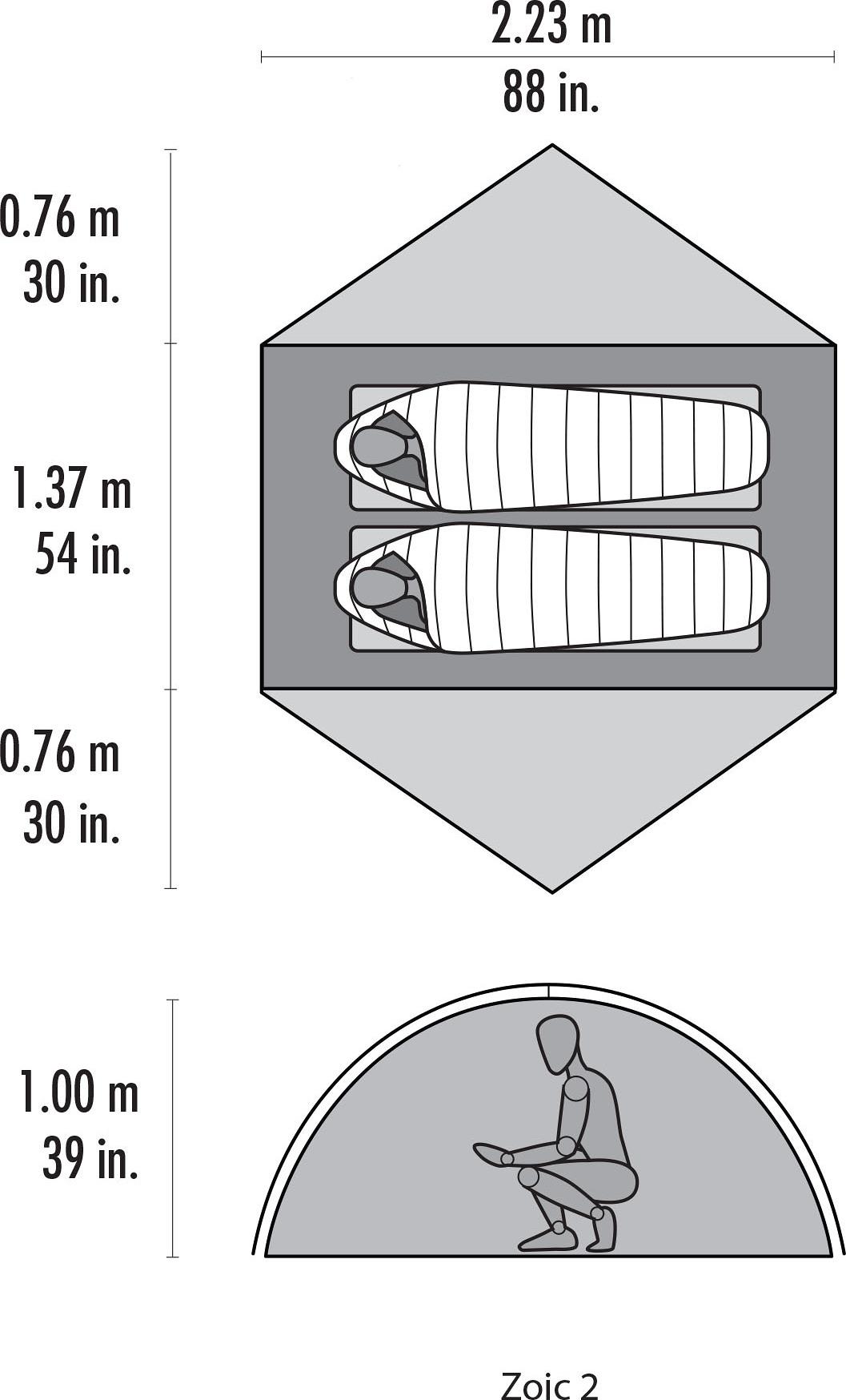 Product gallery image number 6 for product Zoic 2 Tent