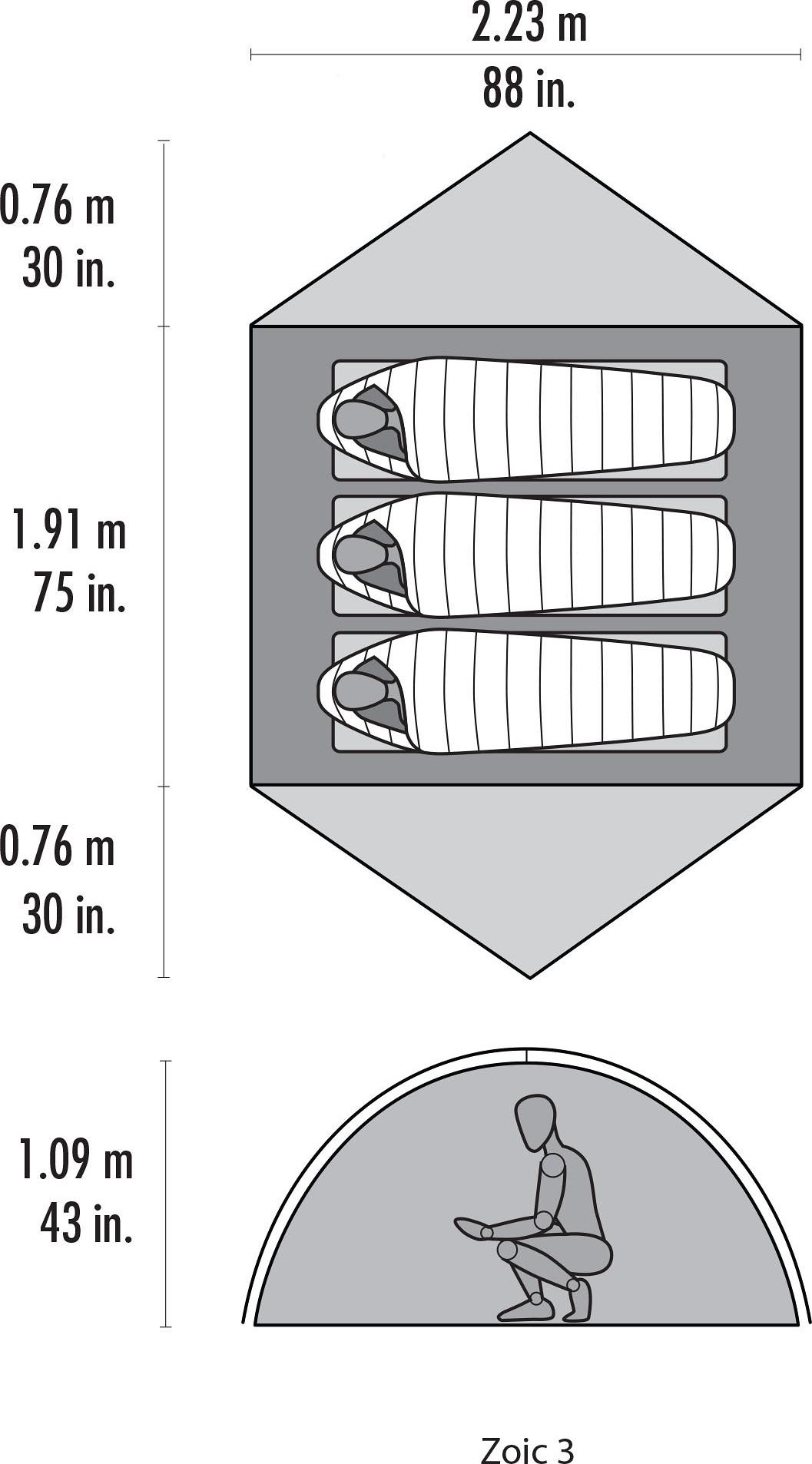 Product gallery image number 5 for product Zoic 3 Tent