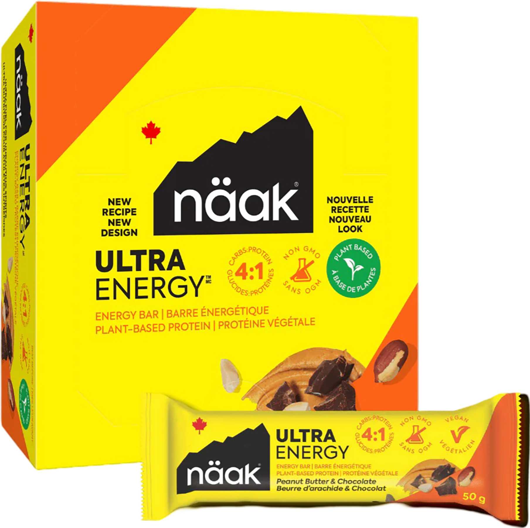 Product image for Peanut Butter & Chocolate Energy Bars 12 x 50g