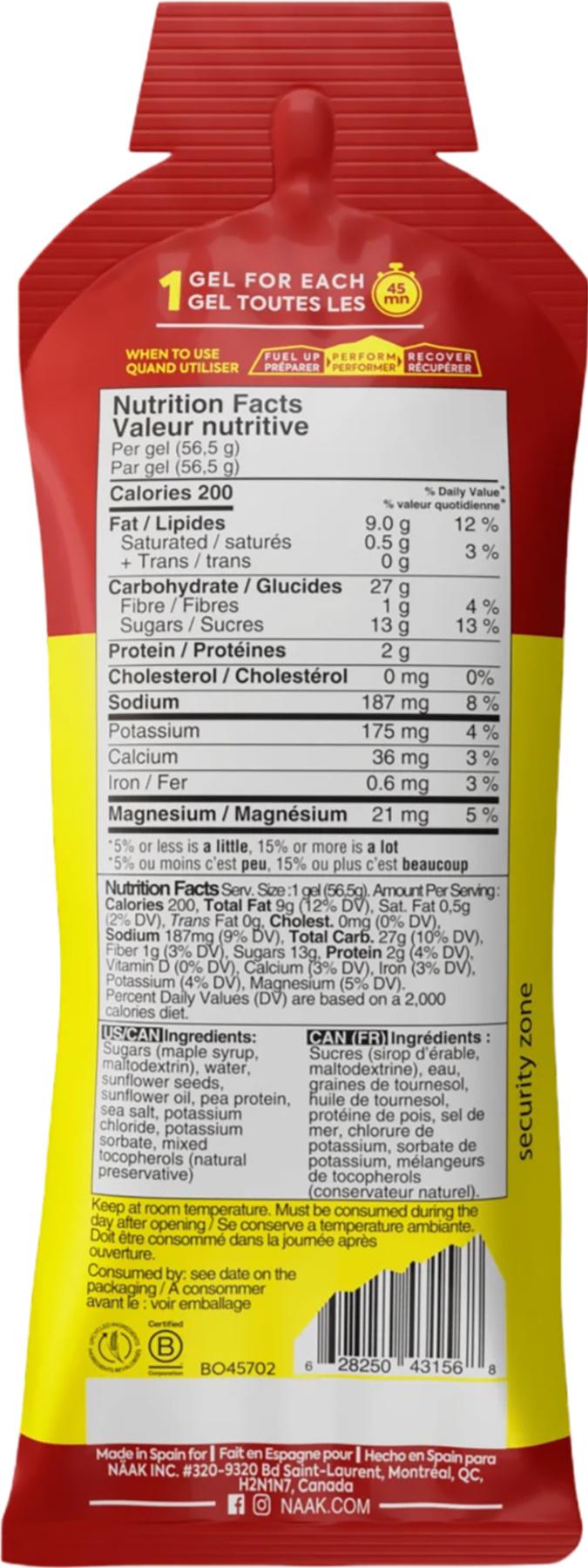 Product gallery image number 2 for product Salted Maple Energy Gel 57g x 12